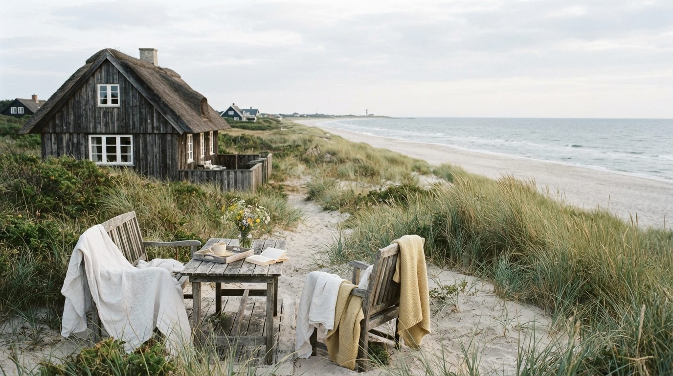 Stemningsbillede: Planlæg en rolig sommerhusuge i Nordjylland, så hus, vejr og hverdag passer sammen.